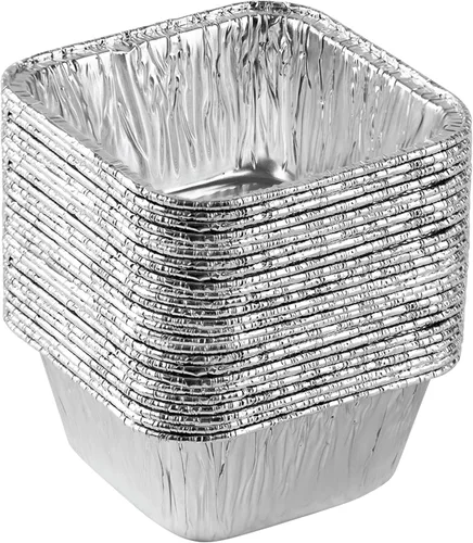 Miniatura 17 de PLASTICPRO Moldes desechables cuadrados de papel de aluminio de 8'' x 8'' x 2'' pulgadas para hornear - Utensilios de repostería perfectos