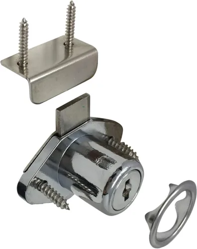 Miniatura 8 de Desunia Cerradura de escritorio de oficina para cajón y puerta, orificio de 7/8 pulgadas (.875 pulgadas), bronce antiguo, con llave igual, incluye