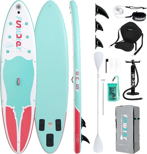 FunWater Tabla de remo inflable de 10 pies 6 pulgadas, 11 pulgadas, 11 pies y 6 pulgadas, para adultos y jóvenes, tablas de remo inflables con