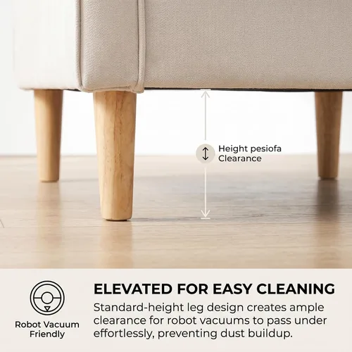 Miniatura 5 de STHOUYN Silla decorativa para sala de estar con patas de madera maciza, silla de lectura moderna de mediados de siglo para dormitorio, sillón cómodo