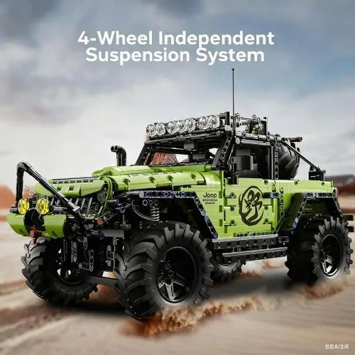 Miniatura 5 de Chodia Juego de construcción de camiones todoterreno con control remoto 1:8, autos Wrangler grandes RC 4x4 con aplicación móvil para adultos, niños