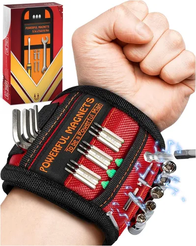 Regalos para el día del padre de hija, esposa, hijo, pulsera magnética: regalos de herramientas para hombres, cinturón magnético muñeca para sujetar