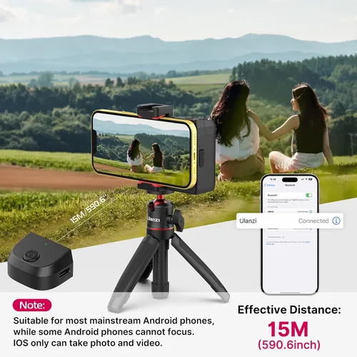 Miniatura 6 de CG-02 - Soporte de agarre para teléfono inteligente con obturador remoto, montaje de trípode de mano, accesorios de fotografía de mano, compatible