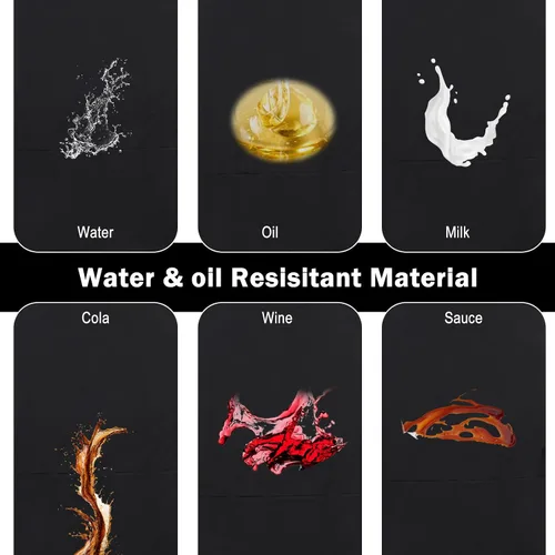 Miniatura 4 de Tucnoeu Delantal de zapatero unisex con 2 bolsillos, delantal ajustable resistente al agua y al aceite, delantal artístico para el trabajo