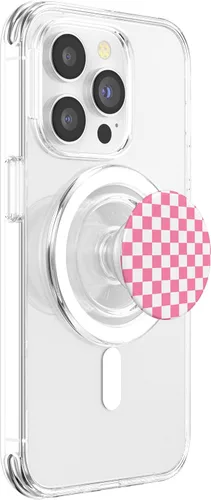Miniatura 3 de Lindo tablero de ajedrez rosa clásico a cuadros PopSockets MagSafe PopGrip para iPhone