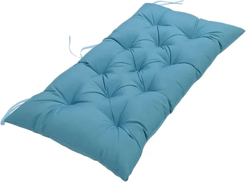 Miniatura 10 de Cojín de banco para exteriores, color negro, antideslizante, para muebles de exterior, almohadillas gruesas para sillas de patio de 40 pulgadas