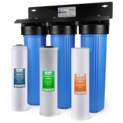 Miniatura 2 de iSpring Sistema de filtro de agua para toda la casa y suavizante de filtro de agua reutilizable para toda la casa WSP-50SL, incluye silifos que