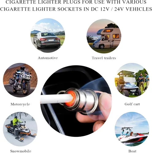 Miniatura 5 de Encendedor de Coche Yourkar, Enchufe de Encendedor de Cigarrillos DC 12V para Auto, Encendedor de Cigarrillos con Cable para la mayoría de Coches, 1