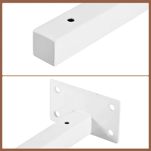 Miniatura 4 de uxcell Soportes de estante flotantes, 2 soportes de metal industriales de 4 pulgadas para estantes montados en la pared, color negro
