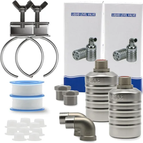 Miniatura 7 de HXH - Kit de válvula de flotador de agua NPT, válvula de flotador de control de nivel de agua de apagado automático de 1/2 a 3/4 pulgadas, válvula