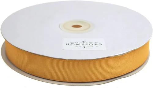 Miniatura 69 de Homeford Cinta de grogrén macizo, 50 yardas (1-1/2 pulgadas, oro antiguo)