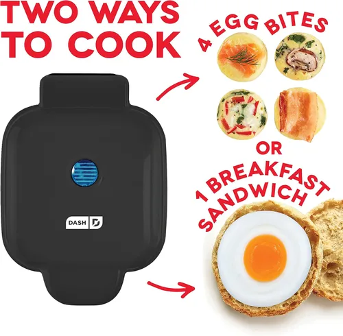 Miniatura 5 de Dash - Preparador de lujo de bocadillos de huevo - Preparador de bocadillos de huevo eléctrico para aperitivos proteicos saludables - Limpieza Negro