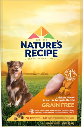 Miniatura 10 de Nature′s Recipe Alimento seco para perros con receta de pollo, batata y calabaza sin granos, bolsa de 4 libras