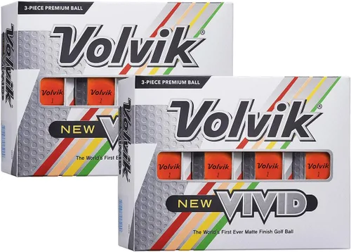Miniatura 10 de Volvik Paquete de 3 pelotas de golf con acabado mate de alta calidad Vivid