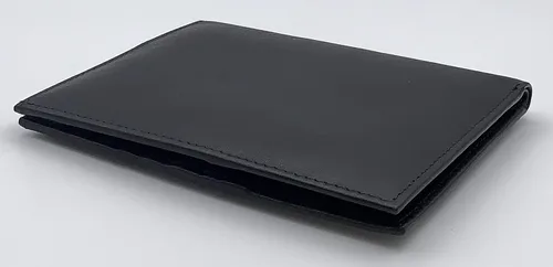 Miniatura 6 de Soporte para pasaporte de viaje de cuero genuino con bloqueo RFID, Negro -, Cartera Rfid