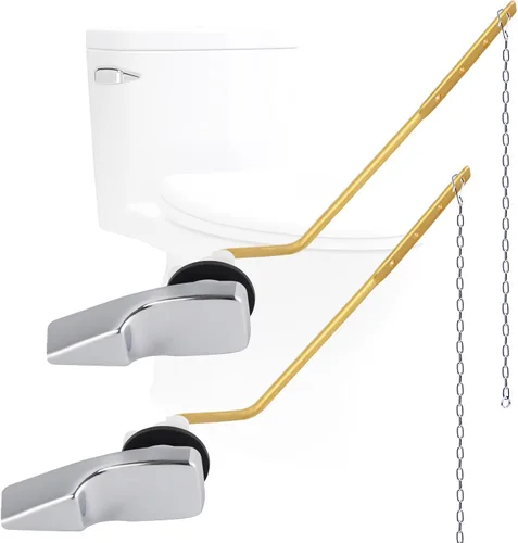 Kit de reemplazo de mango de inodoro de metal universal Hygie Rinse de 2 piezas - Montaje lateral compatible con American Standard/Mansfield/Gerber