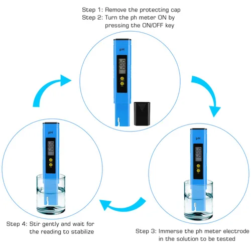 Miniatura 6 de Medidor de pH para agua de cultivos hidropónicos, medidor digital de ph alta precisión 0.01 con rango de medición de pH 0-14, medidor de bolsillo