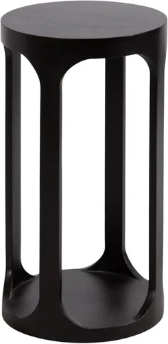 Miniatura 12 de Kate and Laurel Dahl Mesa Redonda de Madera Moderna para Bebidas; 8 x 23 pulgadas; Negro; Mesa de Pedestal de Acento de Madera Circular Transicional