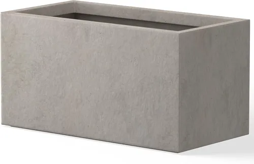 Miniatura 39 de Kante Macetero rectangular de hormigón de 23.2 pulgadas de largo, macetas grandes para interiores y exteriores con orificio de drenaje y tapón