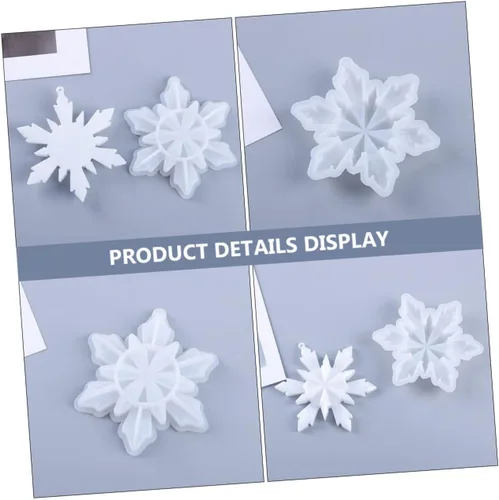 Miniatura 5 de Encantos de joyería de silicona de copo de nieve cómodos y fáciles de limpiar