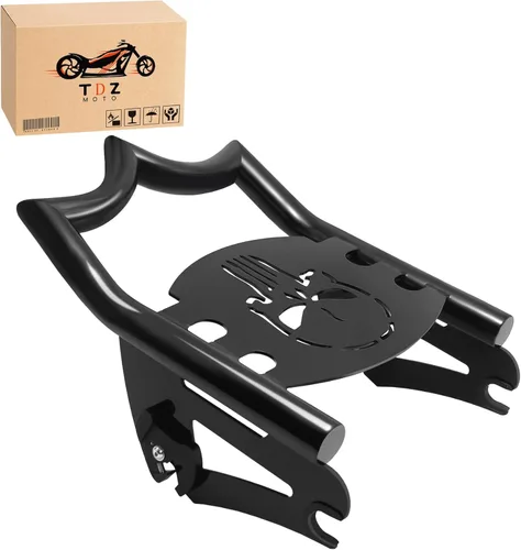 Miniatura 10 de TDZ Soporte para portabultos desmontable negro para Harley Touring Street Glide Road King Road Glide Electra Glide 2009-2024