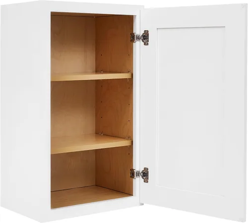 Miniatura 5 de Gabinete de pared shaker blanco - Listo para armar, perfecto para almacenamiento en cocina, lavandería y baño - 30,5 cm de ancho x 76,2 cm de alto x