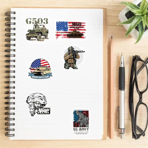 Miniatura 5 de 50 calcomanías del ejército de los Estados Unidos – Calcomanías del orgullo del ejército de los Estados Unidos para botellas de agua, laptops