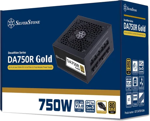 Miniatura 7 de SilverStone Tecnología DA750R Gold 80 Plus Gold 750W ATX 3.0 y PCIe 5.0 Fuente de alimentación, SST-DA750R-GMA (SST-AX0750MCGD-C)