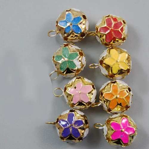 Miniatura 6 de EXCEART Sakura Bell - Accesorios de campanas japonesas huecas de flor de cerezo para colgar suministros de manualidades para manualidades, joyas