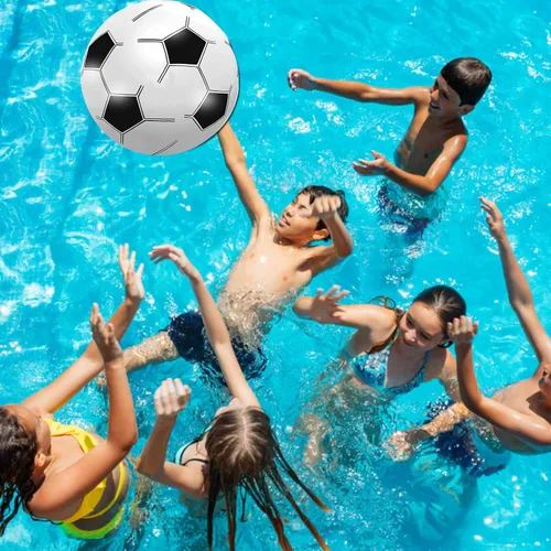 Miniatura 7 de Pelota de fútbol inflable gigante de 27 pulgadas, pelotas de playa grandes a granel, juguetes de piscina, juguetes de playa, decoración de fiesta