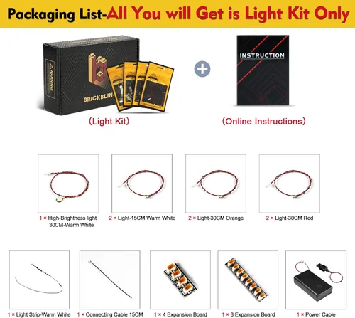 Miniatura 2 de BrickBling Iluminación LED solamente, compatible con camión volquete Lego Technic, compatible con Lego 42203, no viene con camión