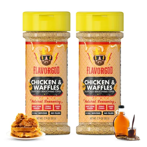 Miniatura 45 de Mezcla de Condimentos con Sabor a Queso de FlavorGod - Mezcla de Especias Premium Totalmente Natural y Saludable para Pollo, Verduras, Ensalada