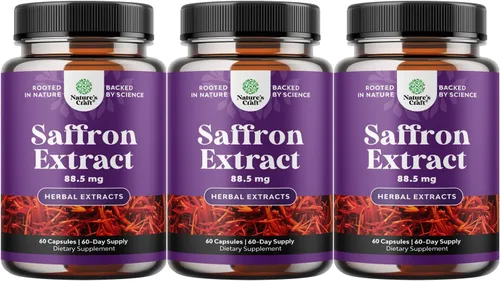 Miniatura 11 de Suplementos de extracto puro de azafrán – Cápsulas de extracto de flor de azafrán de azafrán para un buen estado de ánimo, apoyo al metabolismo