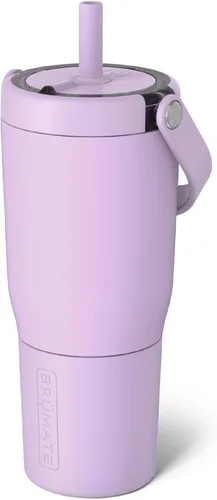 Miniatura 44 de BrüMate Resa - Vaso de viaje 100% a prueba de fugas de 25 onzas con asa y pajilla, popote SoftSip flexible, funda de silicona para mayor
