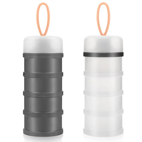 Miniatura 22 de Accmor 2 unidades de dispensador de fórmula para bebés para llevar, dispensador de fórmula apilable, contenedor de fórmula para llevar, contenedor