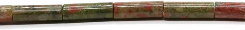 Miniatura 38 de Piedra de jaspe imperial negro natural de 0.157 x 0.512 in en forma de tubo de piedras preciosas cilíndricas sueltas manuales para hacer pulseras