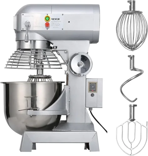 Miniatura 8 de Happybuy 10Qt Mezclador Comercial de Alimentos con Función de Temporización, Mezclador Comercial de 500W, Bol de Acero Inoxidable, Resistencia