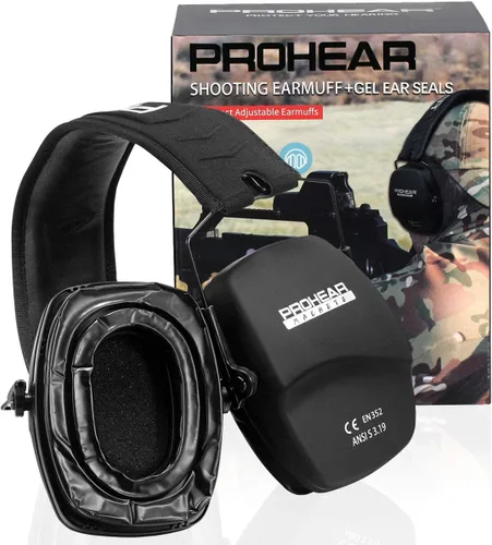 Miniatura 24 de PROHEAR 016 Protección Auditiva Orejeras de Seguridad para Tiro, NRR 26dB Reducción de Ruido Protector Auditivo Pasivo Delgado con Copas Auriculares