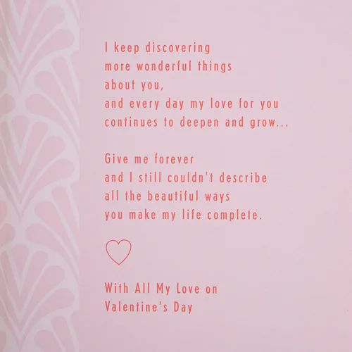 Miniatura 3 de Hallmark Tarjeta de San Valentín para esposa - Diseño tradicional de corazón