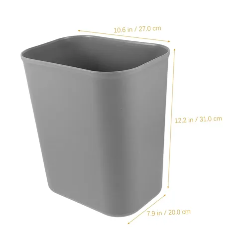 Miniatura 7 de Pequeño bote de basura de oficina 15l contenedor de basura de cocina papelera tapa Gris