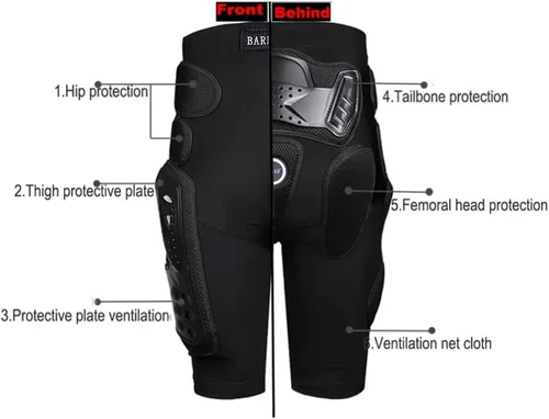 Miniatura 4 de Pantalones de Armadura Protectora Equipo de Caballero de Hockey para Motocicleta Motocross Carreras Esquí Almohadillas Protectoras Deportivas