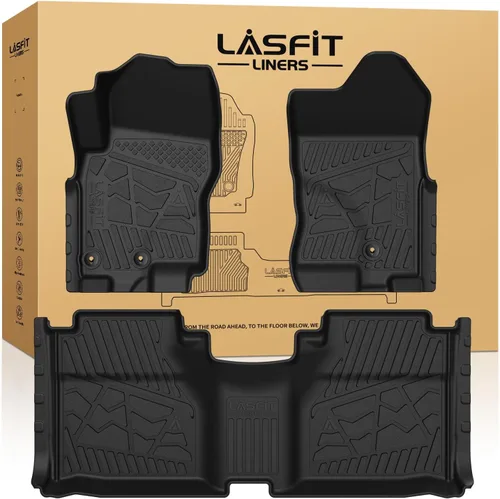 Miniatura 16 de LASFIT Tapete de carga y respaldo para Nissan Armada/Infiniti QX80 2019-2024, TPE para todo tipo de clima, ajuste personalizado, fácil de limpiar