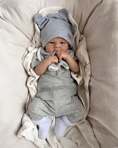 Muñecas de bebé Reborn de 19 pulgadas, tela suave con peso, cuerpo de silicona, muñeca recién nacida, muñecas de bebé realistas que se ven reales,