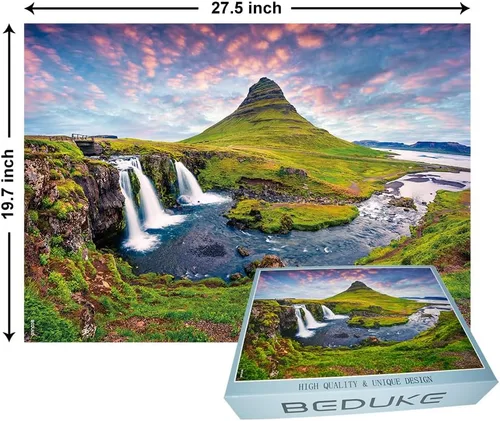 Miniatura 2 de Rompecabezas para adultos de 1000 piezas Islandia, grueso, resistente, rompecabezas de 1000 piezas entrelazado preciso para mayores de 14 años