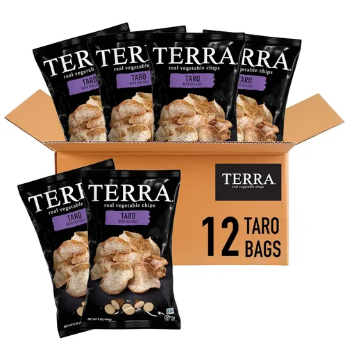 Miniatura 11 de Terra Papas fritas vegetales, Patatas dulces cortadas en ondas con sal marina, 5 onzas