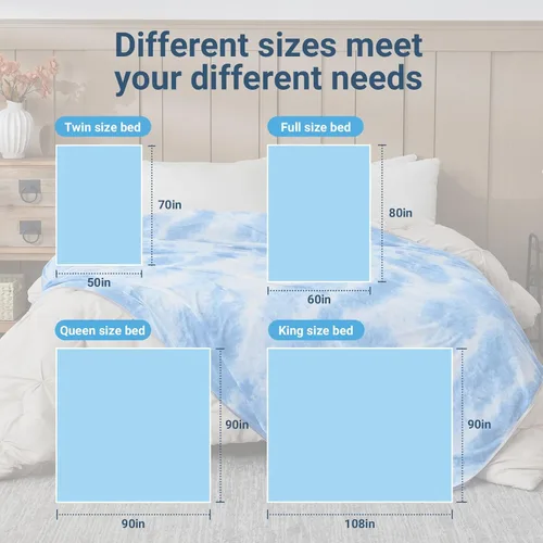 Miniatura 6 de Manta refrescante para durmientes calurosos tamaño individual 60"x80", manta de verano ultra fría que absorbe el calor para mantener el cuerpo