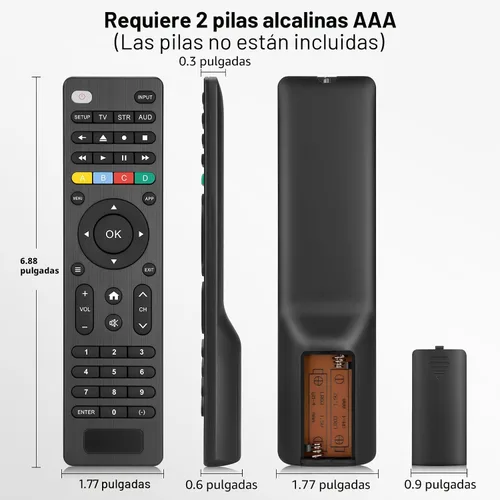 Miniatura 8 de Control remoto universal para TV compatible con Samsung/LG/Vizio/Hisense/Sony/Philips/Onn/Sharp/RCA/Element/Westinghouse/Sanyo/Emerson TV y más