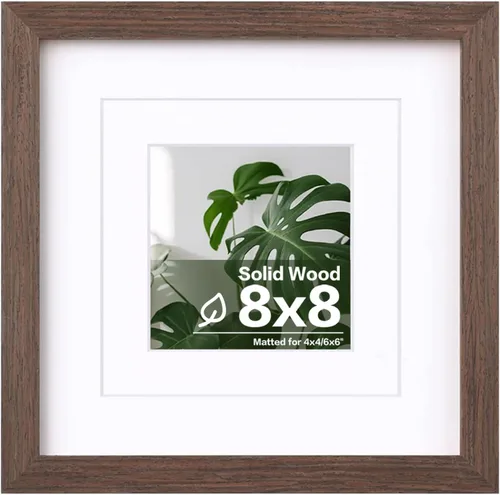 Miniatura 148 de Egofine - Portarretratos de 4 x 6 pulgadas, de madera maciza con plexiglás, para fotos de 3.5 x 5 con paspartú o de 4 x 6 sin paspartú, para colocar