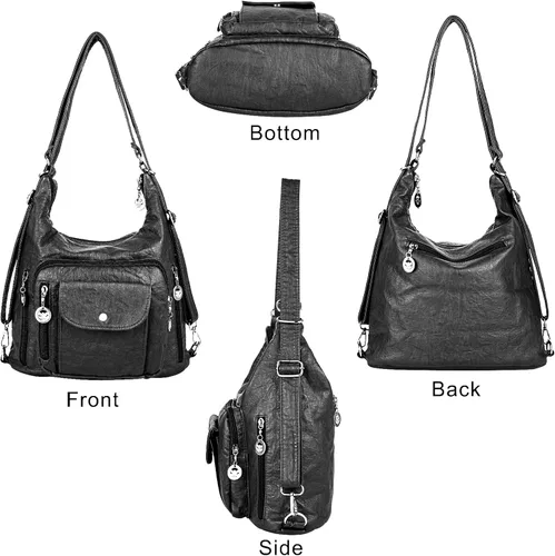 Miniatura 6 de Bolsos Hobo para mujer, bolso grande y bolsos de mano de piel sintética suave para mujer, bolsos de hombro con múltiples bolsillos bolsa cruzada