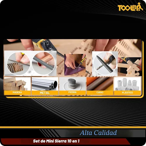 Miniatura 3 de TOOLAN: Juego de sierra manual de artesanía de 10 en 1 y lima. Kit de sierra mini de corte manual y lima para manualidades, modelado, plástico